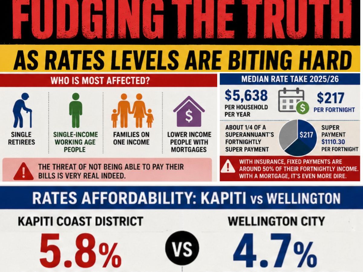 Kapiti’s Mayor fudging the truth as rates levels are biting&nbsp;hard